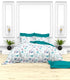 Christie 100% Cotton Striped Satin 220 TC King size Bed Linen Set with 4 Pillow Covers -1